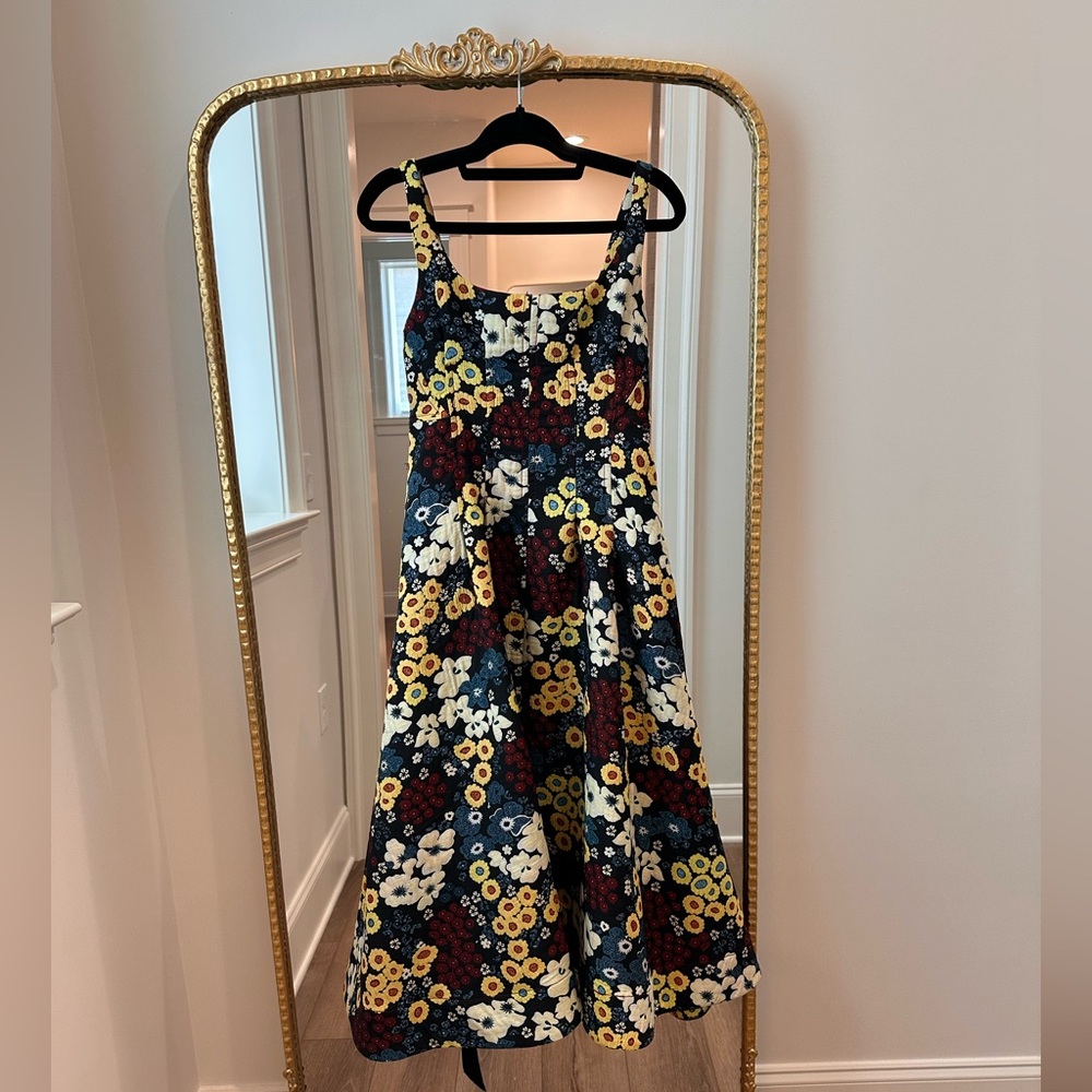 Anthropology Maeve Jacquard Floral Dress